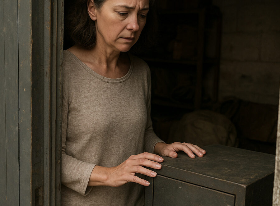 ორი წლის შემდეგ ჩემი მეუღლის გაუჩინარებიდან, ბოლოს და ბოლოს ძალა ვიპოვე, რომ ავტოფარეხში შევსულიყავი და მისი ნივთები ჩამელაგებინა… და სწორედ იქ აღმოვაჩინე სეიფი, რომლის არსებობაზეც წარმოდგენა არ მქონდა