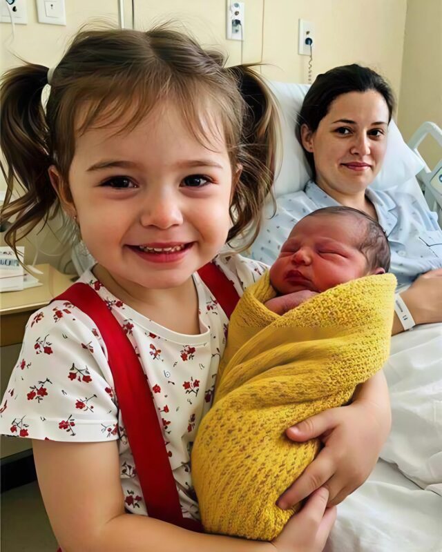 בתי הייתה מוקסמת מלהחזיק את אחותה הקטנה שזה עתה נולדה — עד לרגע שבו אמרה מילה אחת שהקפיאה לי את הדם