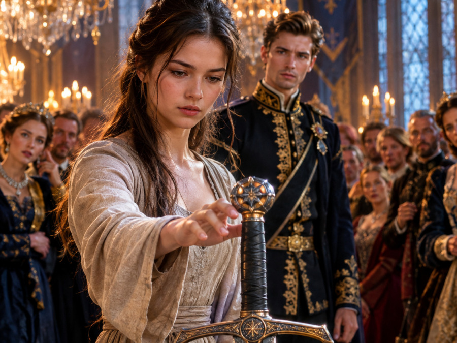 ״שלפי את החרב הזאת מהאבן, ואני אתחתן איתך עוד הערב...״ הנסיך מאתגר משרתת פשוטה לעיני כל אנשי החצר, אבל כשהיא מתקרבת אל החרב האגדית של הממלכה, מתרחש דבר שמותיר את כולם בהלם