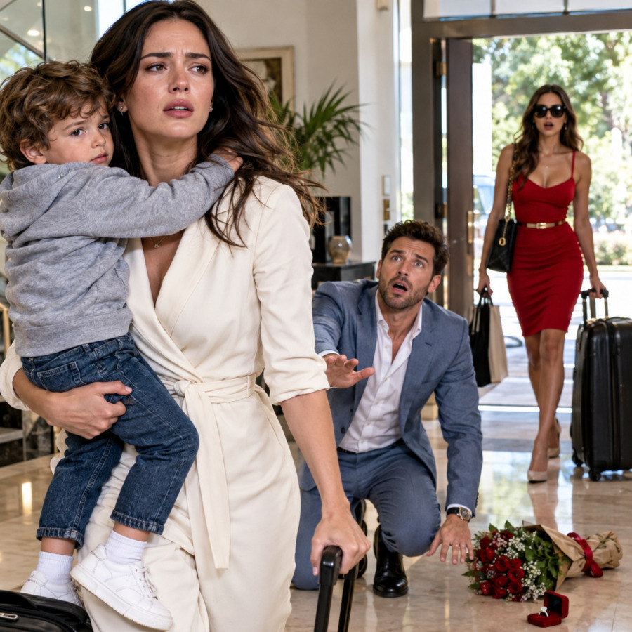 בזמן שבעלי בילה את כל היום בקניית מתנות יוקרתיות למאהבת שלו, אני ארזתי בשקט את חפציו של בננו והתכוננתי להיעלם